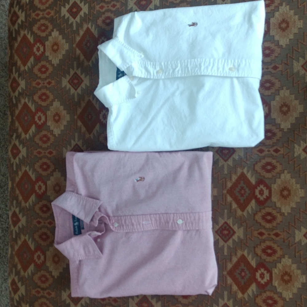 2 Polo RL Button down long sleeve shirts